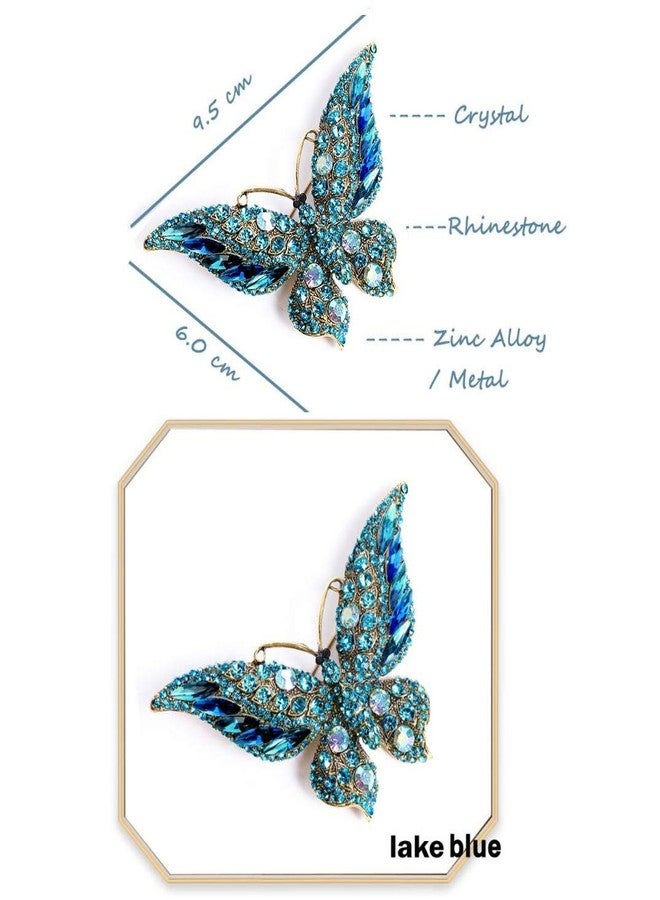 DSADKI Variety Styles Butterfly Brooch - Multi-Color Rhinestone Crystal Brooch Pin Cute Butterfly Shape Corsages Brooches Decoration Gift for Women Girls (STY3) - Image 3